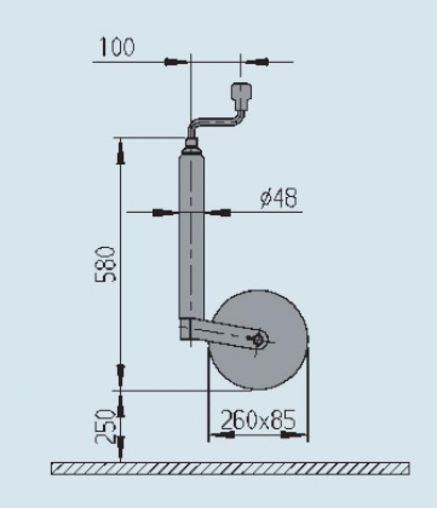 AL-KO Neuswiel Plus Lucht Stalen Velg 260x85mm 48mm