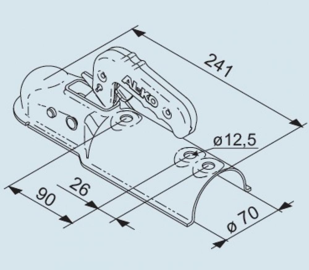 AL-KO Koppeling AK7 750kg Rond 70mm