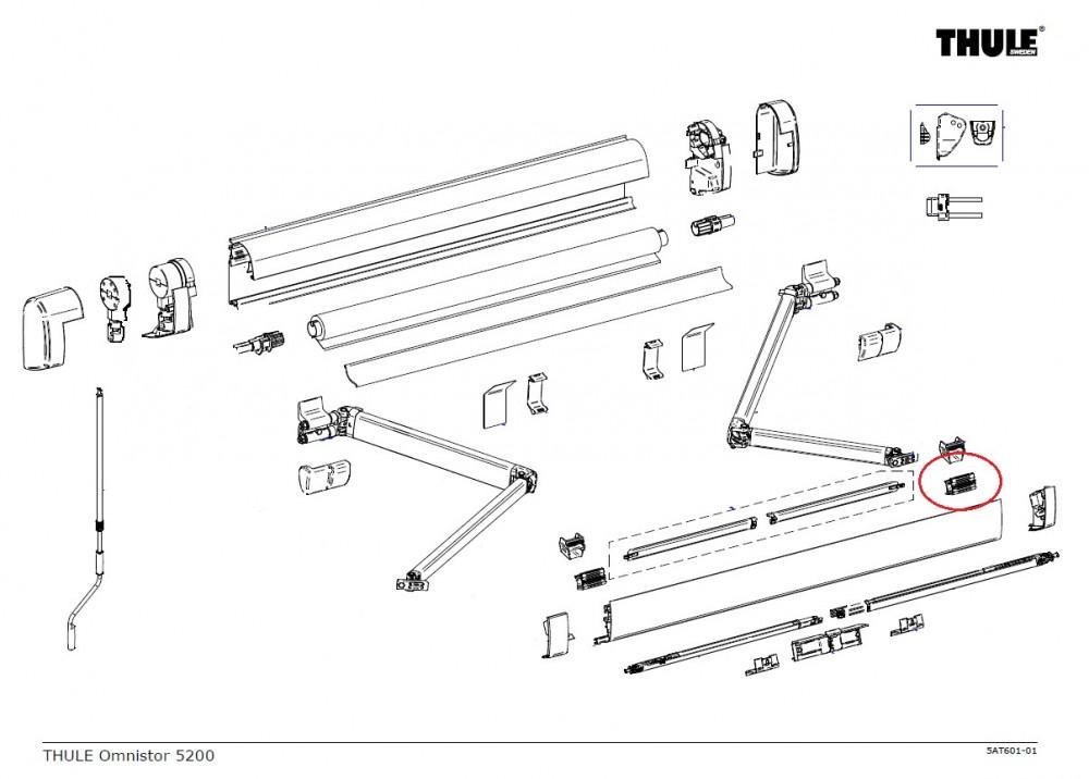 Thule Connection Support Arm RH 5200